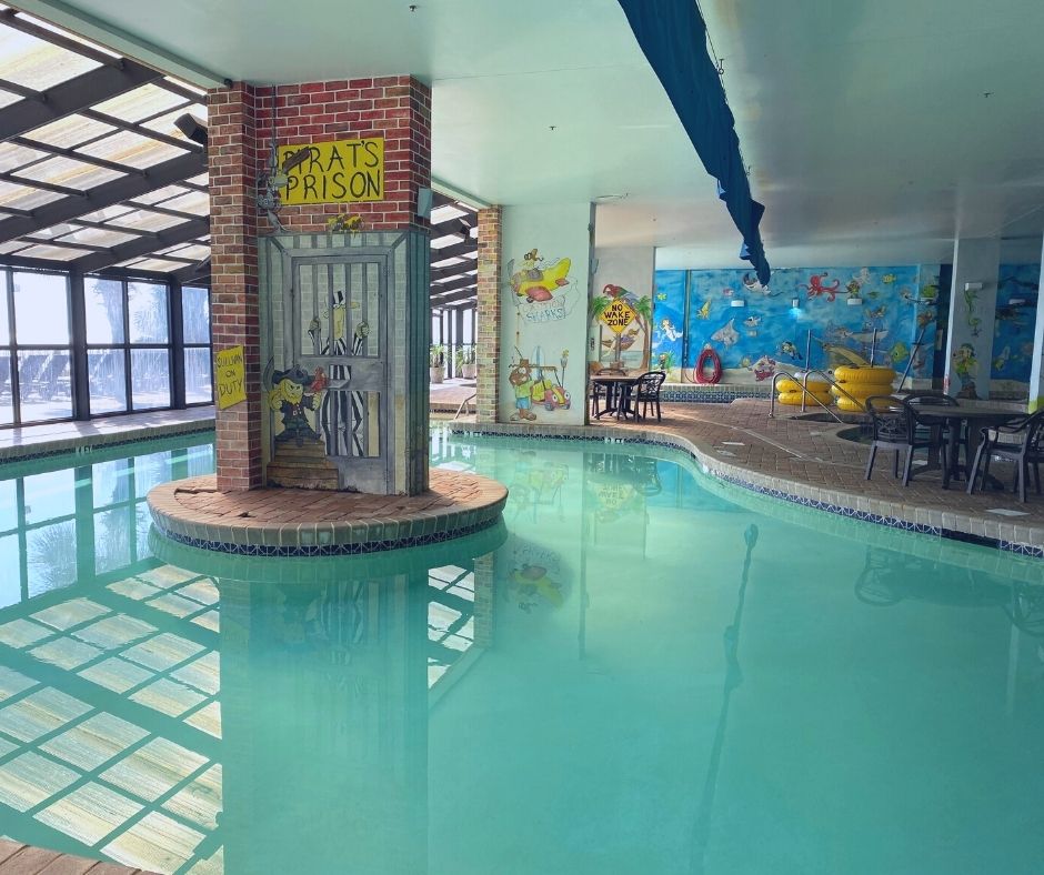 Indoor pool enclosed