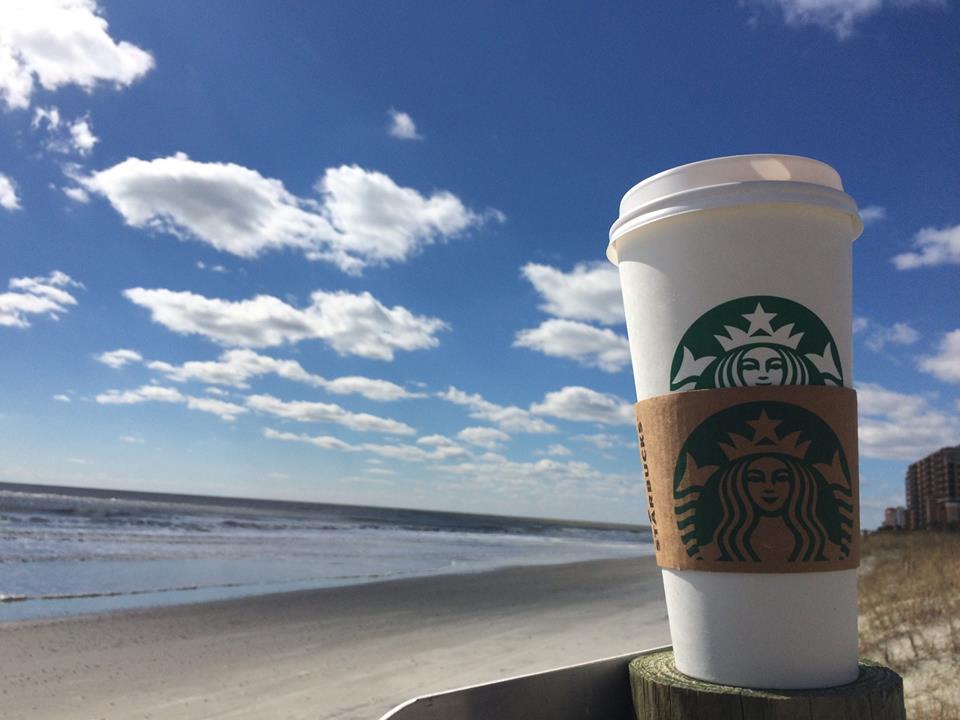 Coffee with Holder on the Beach
