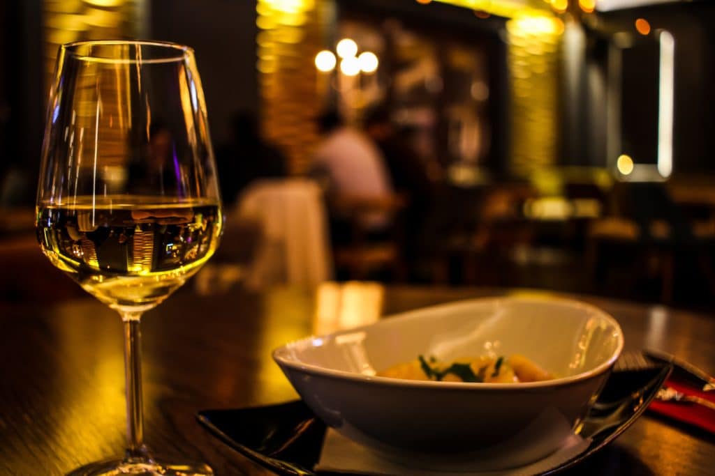 Dinner with a Glass of Wine