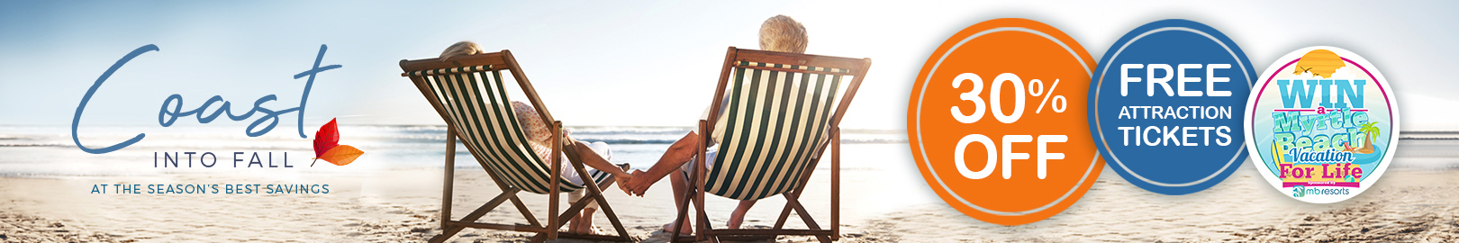 Save 30% with our Coast into Fall Sale
