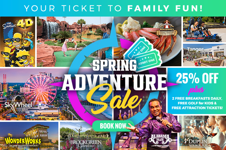 25% Off Spring Adventure Sale - Plus 2 Free Breakfasts Daily
