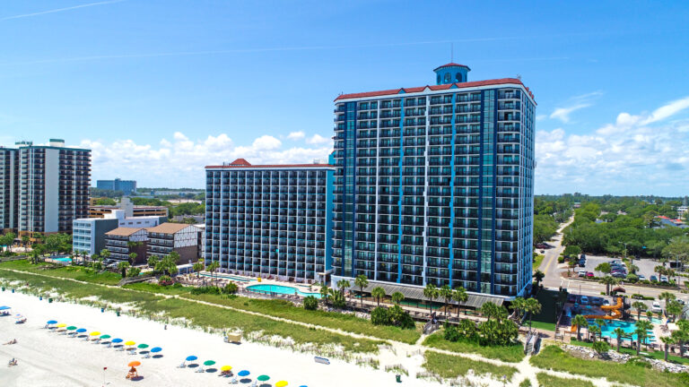 Caribbean Buildings With Beach