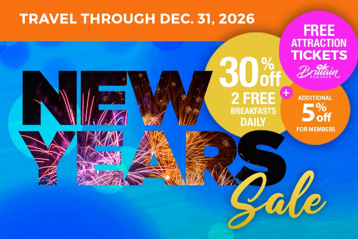 New Year's Sale - Save 30% + 2 Free Breakfasts Daily