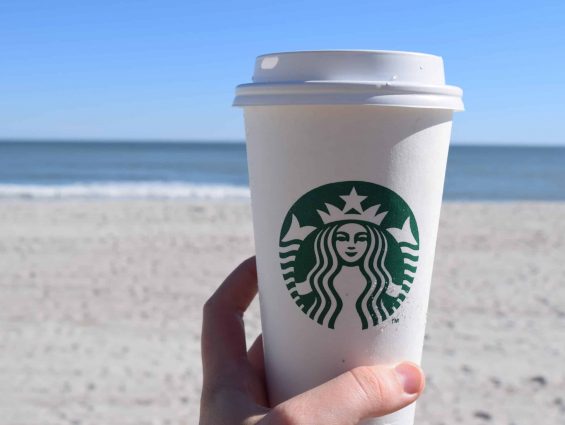 starbucks hot cup on the beach starbucks hot cup on the beach