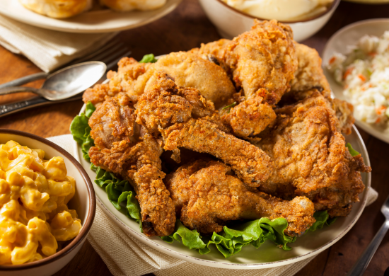fried chicken on plate fried chicken on plate