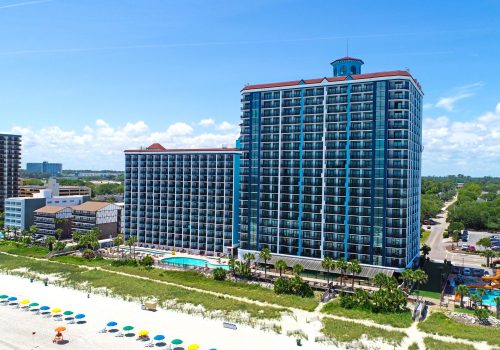 Caribbean Buildings With Beach