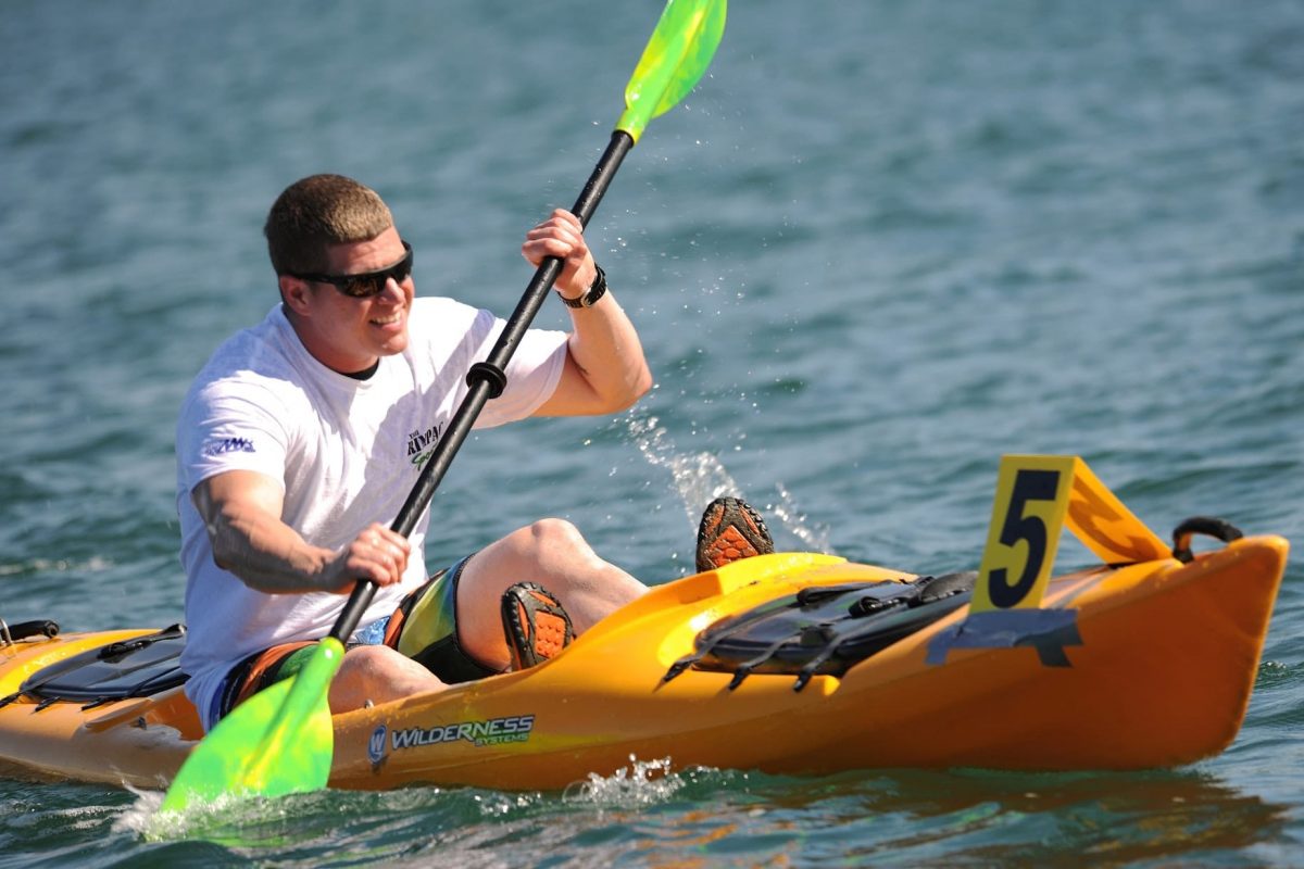 Man Kayaking